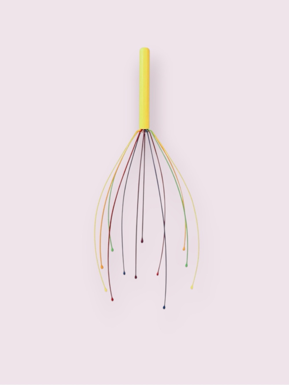 Kikkerland Color Head Massager in Yellow Rainbow